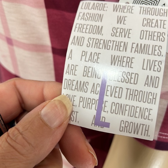 LuLaRoe Nicole Purple Plaid Dress With Pockets Size Large Cute & Sassy. - Picture 10 of 13